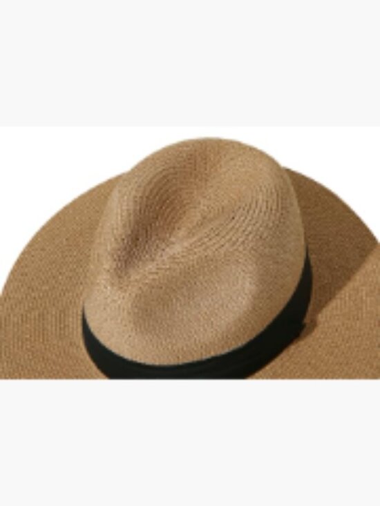 Wide Brim Straw Panama Roll up Fedora Beach Sun Hat UPF50+ main image 5